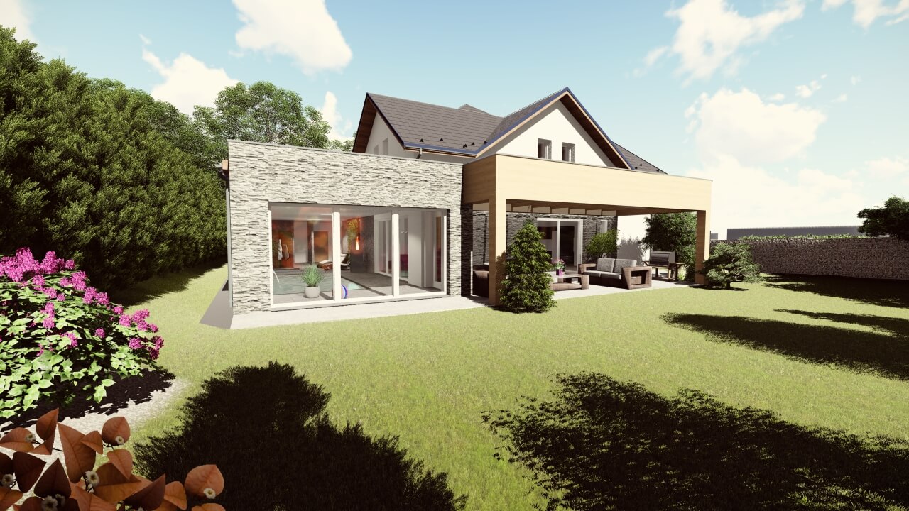 Novostavba RD s rodinným wellness